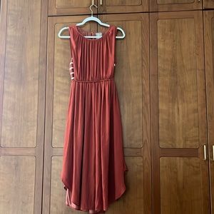 Orange Midi Flowy Dress